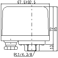 SPS-18-SDの外形図
